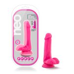 Neo - 6 Inch Dual Density Cock with Balls - Neon Pink - Image 6