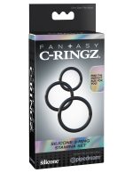 Fantasy C-Ringz Silicone Ring Stamina Set - Black - Image 3