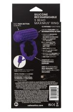 Silicone Rechargeable 5 Bead Maximus Ring - Purple - Image 2