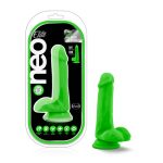 Neo Elite - 6 Inch Silicone Dual Density Cock With Balls - Neon Green