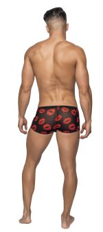 Kiss Me - Mini Short - Small - Sheer Lips Black - Image 3