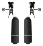 Vibrating Nipple Clamps - Black - Image 2