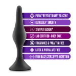 Anal Adventures Platinum - Silicone Beginner Plug - Medium - Black - Image 3