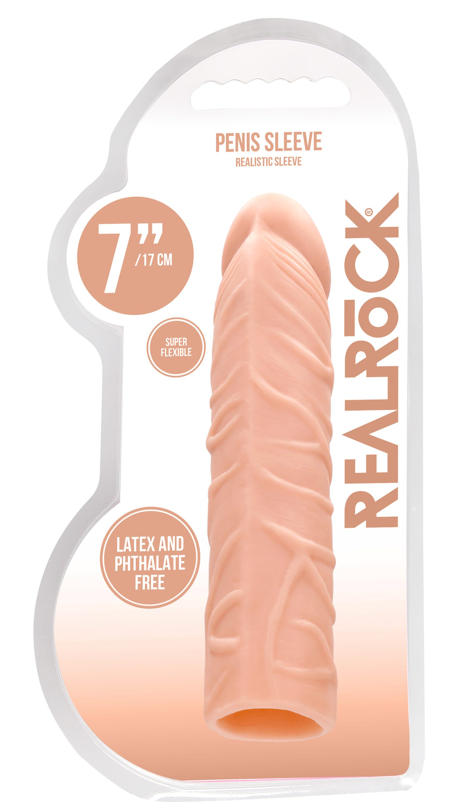 6ZbSnC9A5sznEdP7zgWbzvtaSmMrVnol 7 Inch Penis Sleeve - Flesh - Image 1