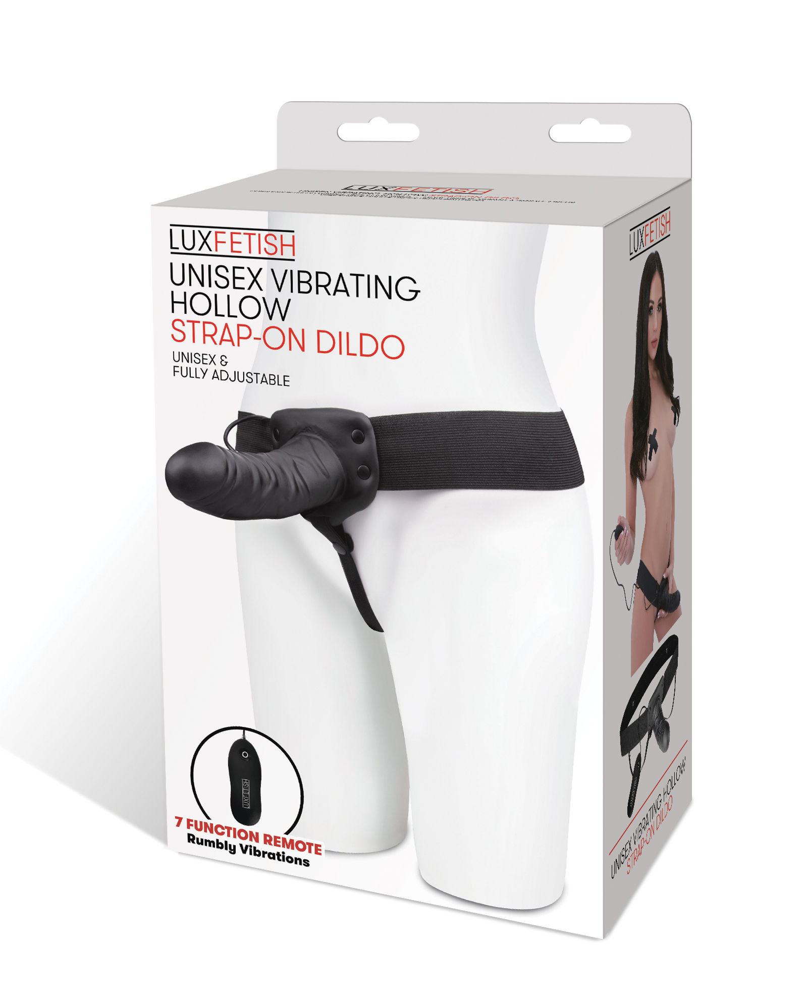 6h4TjVErXeRCpksObqYuh4fyIpgOBLZ9 Lux Fetish Unisex Vibrating Hollow Strap-on Dildo - Image 1