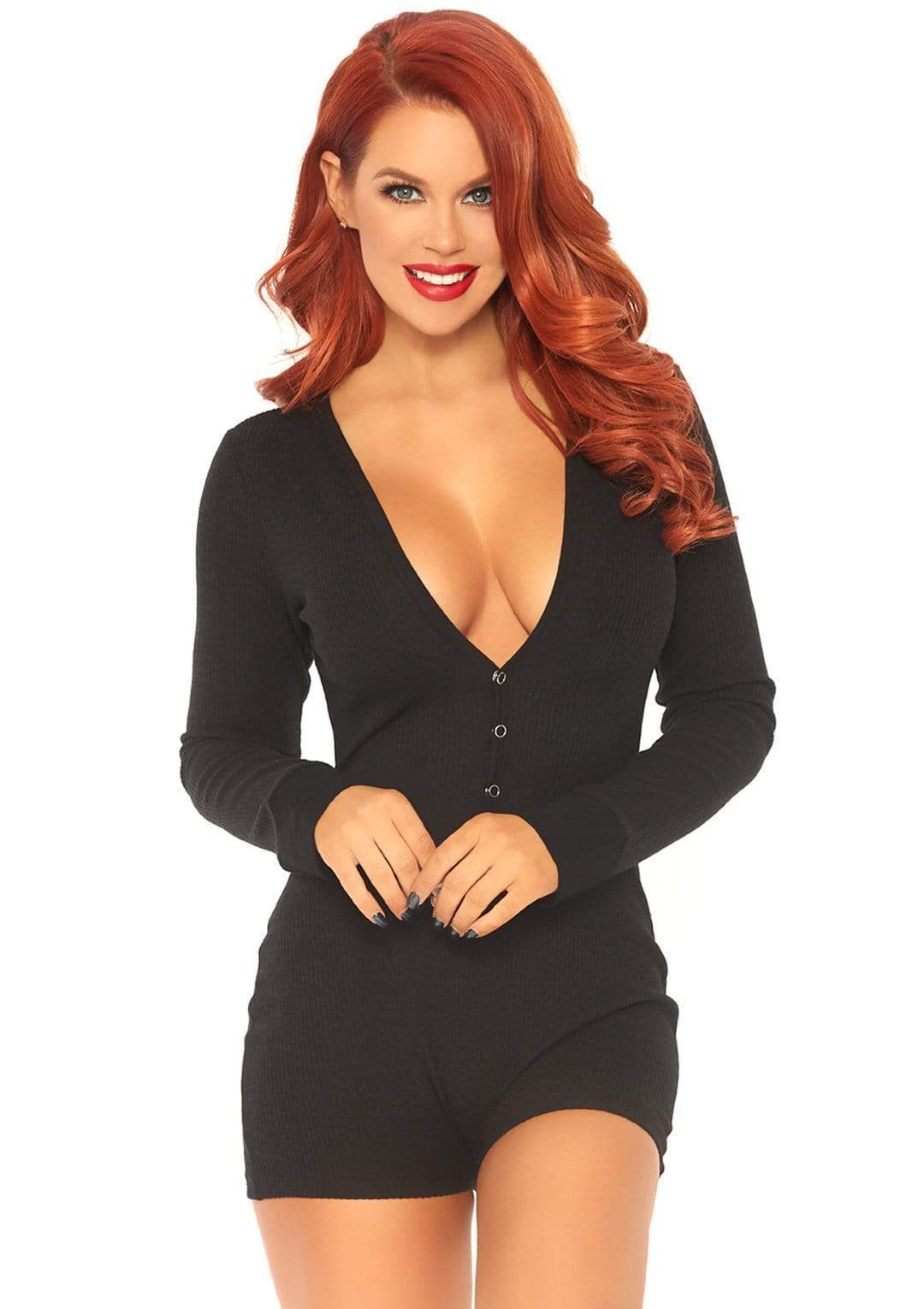 6hqSiUr0avtNk4mMZoqg2wcFJdLTgfyh Brushed Rib Romper - Small/ Medium - Black - Image 1