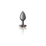 Rainbow Heart Gem Gunmetal Metal Plug - Sm - Image 6