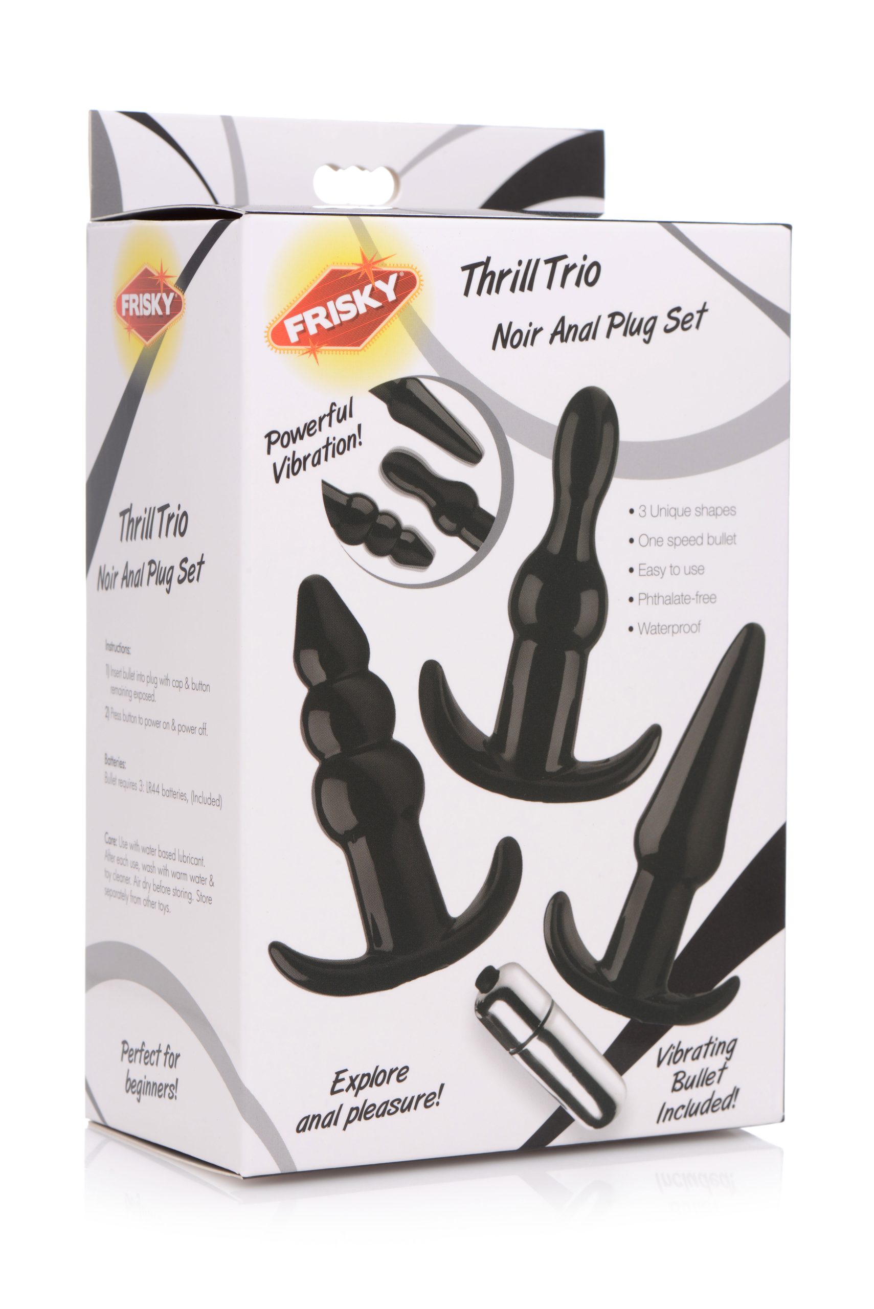 6l3O9kmA4Ci4Is7j63Kykp7Zi1Y7vRNE Thrill Trio Anal Plug Set - Black - Image 1
