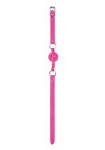 Ball Gag With Leather Straps - Pink - Image 2