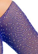 Rhinestone Snap Crotch Bodysuit - One Size - Royal Blue - Image 4