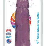 Lollicock 7 Inch Slim Stick With Balls - Grape Ice