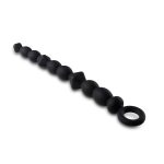 Anal Adventures Platinum - Silicone Beginner Anal Beads - Black