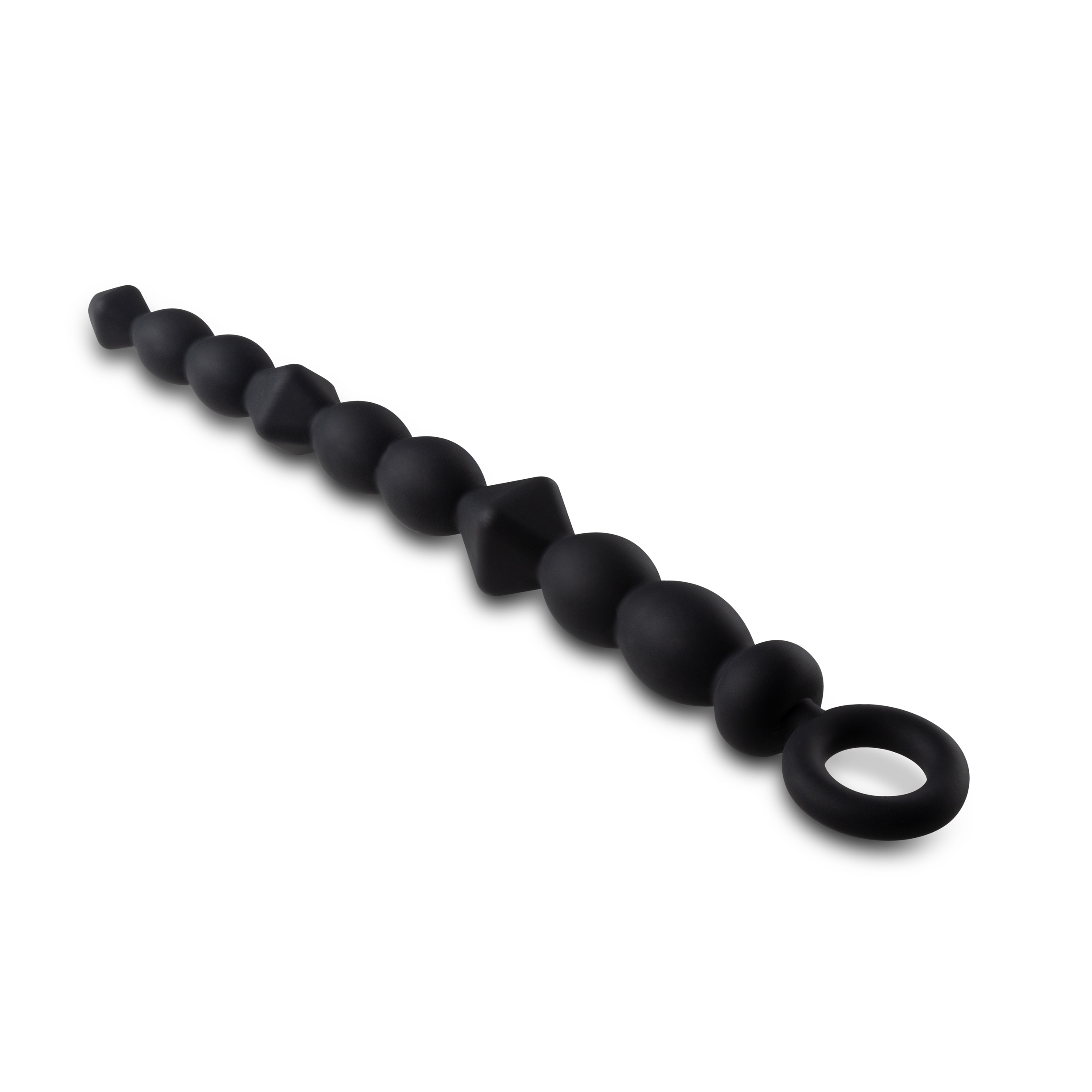7PSKkpEz5BcAyn3BBnmtx4liwAoitdIt Anal Adventures Platinum - Silicone Beginner Anal Beads - Black - Image 1
