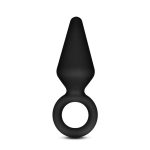 Anal Adventures - Platinum - Silicone Loop Plug - Small - Black - Image 2
