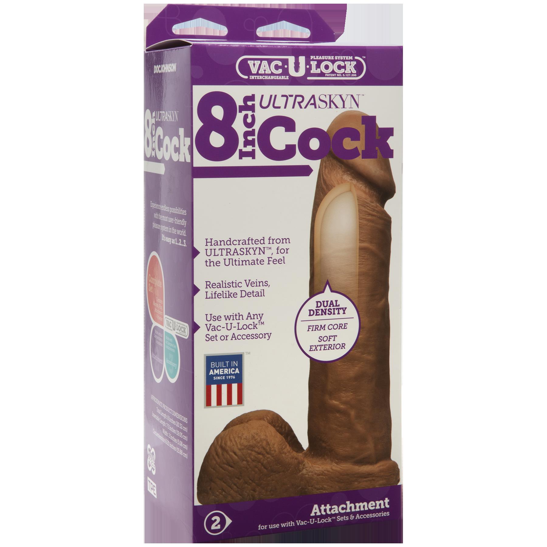 7RzqoyeiE9VVYBVQ0xyfn7PRZ0kA4RTh Vac-U-Lock 8-Inch Ultraskyn Cock - Caramel - Image 1