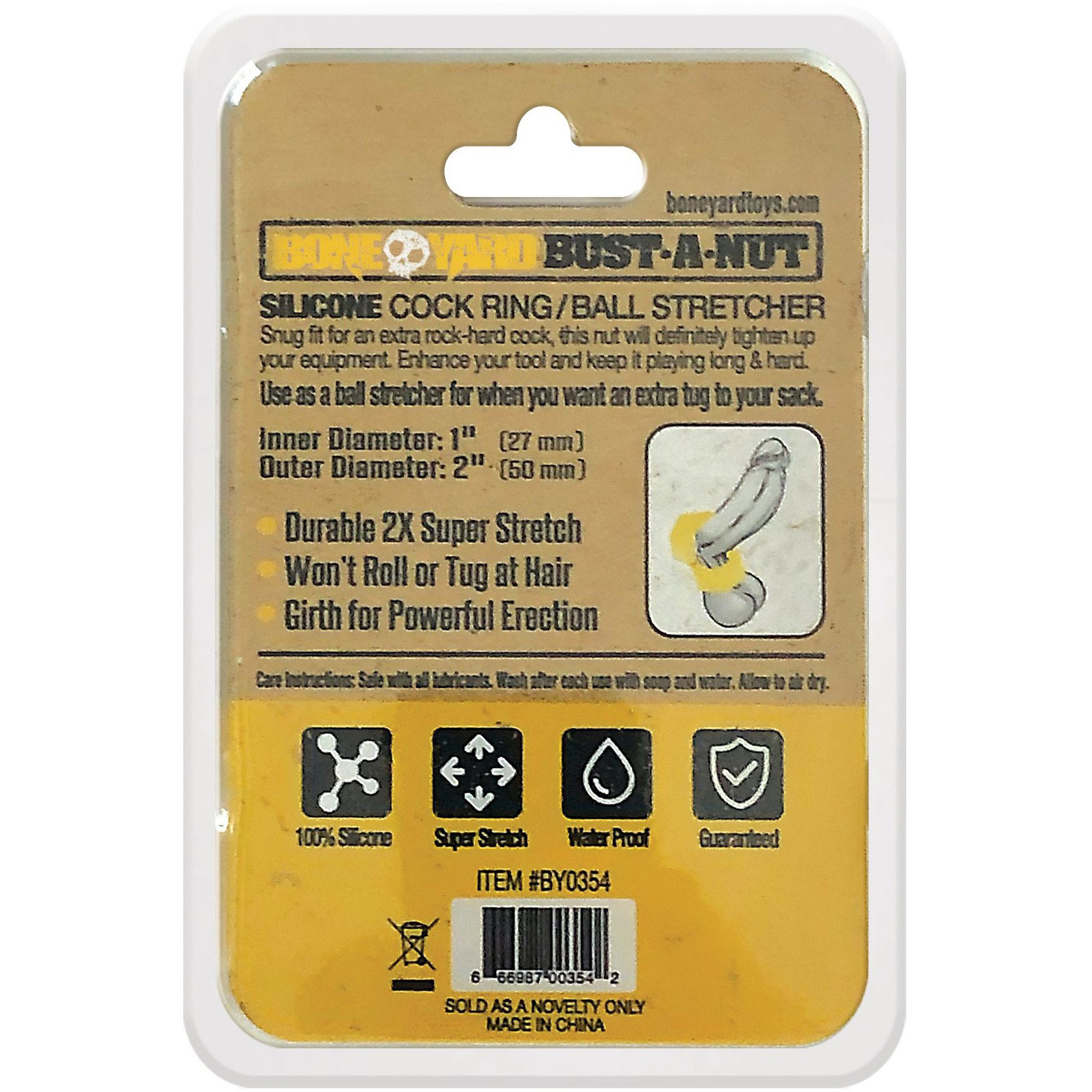 7U1N5uVHijC0TPuT367xX3IMQw1g4tsR Bust a Nut Cock Ring - Yellow - Image 1