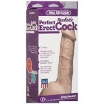 Vac-U-Lock Perfect Erect Realistic Cock - White