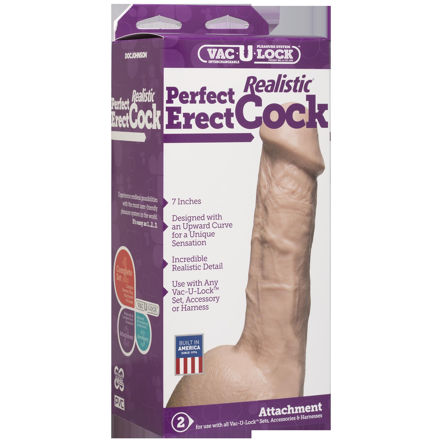 7YOHmGlIopxElCFOT4o0BLSeUTIzPvnG Vac-U-Lock Perfect Erect Realistic Cock - White - Image 1