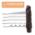 Dr. Skin Silicone - Dr. David - 8 Inch Vibrating Dildo - Brown - Image 5
