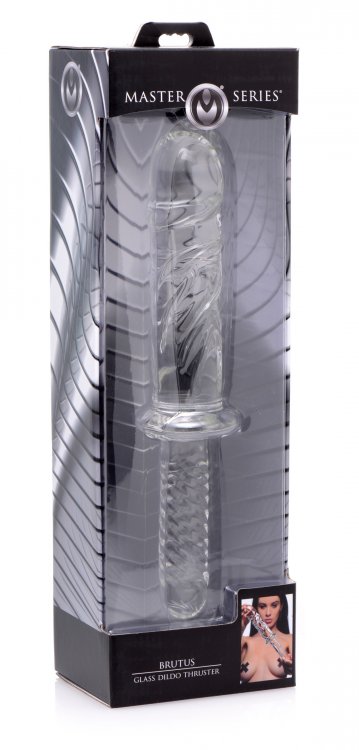 7fDn1fLb3bhBjw7WrhBwoo8w4qLUjEgG Brutus Glass Dildo Thruster - Clear - Image 1