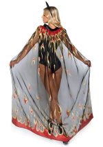 Glitter Flame Devil Cape and Devil Horns - Image 2