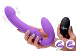 10x Ergo- Fit G-Pulse Inflatable and Vibrating Strapless Strap- on - Purple - Image 5