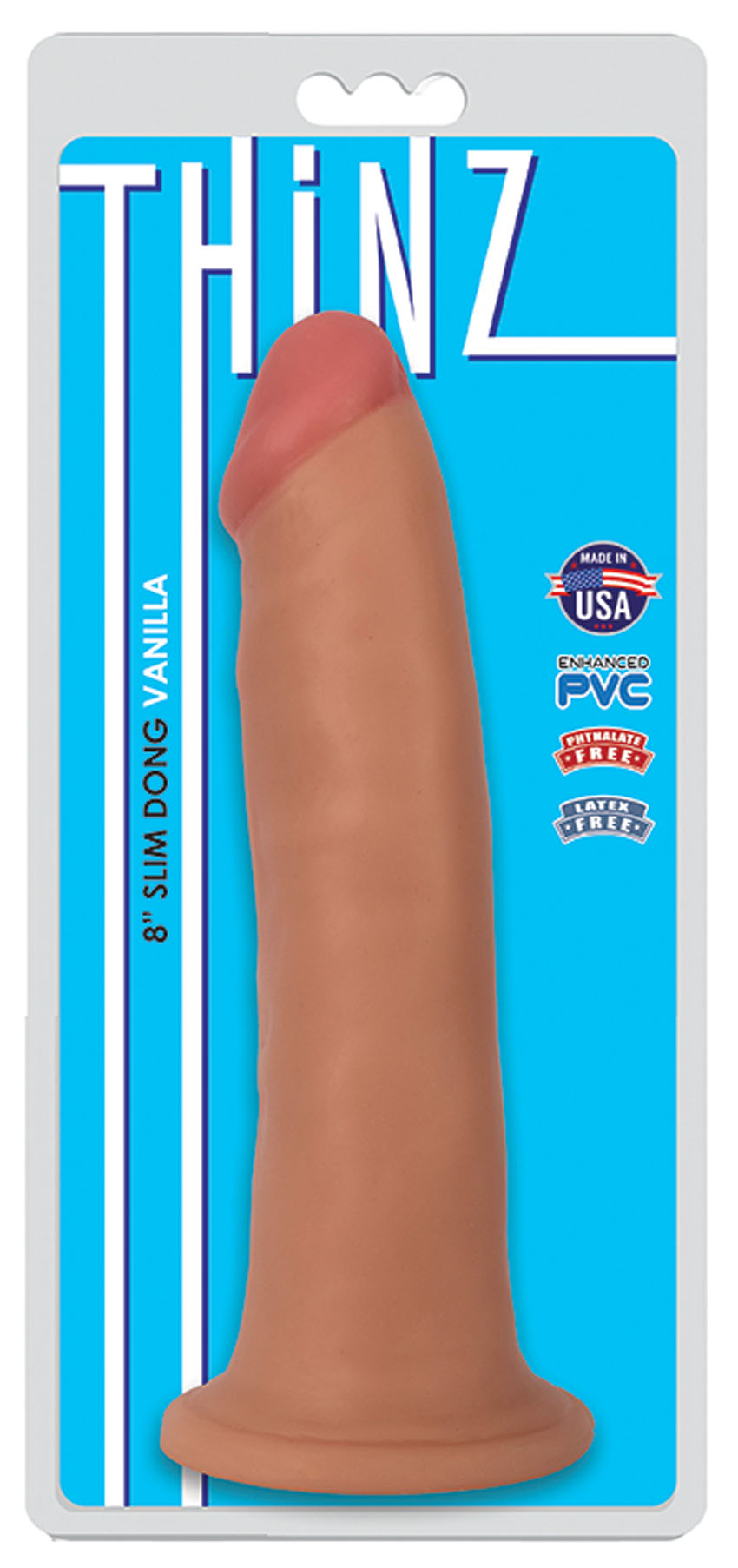 CN-09-0429-11 Chocolate 6" 8 Inch Slim Dong - Vanilla - Image 1