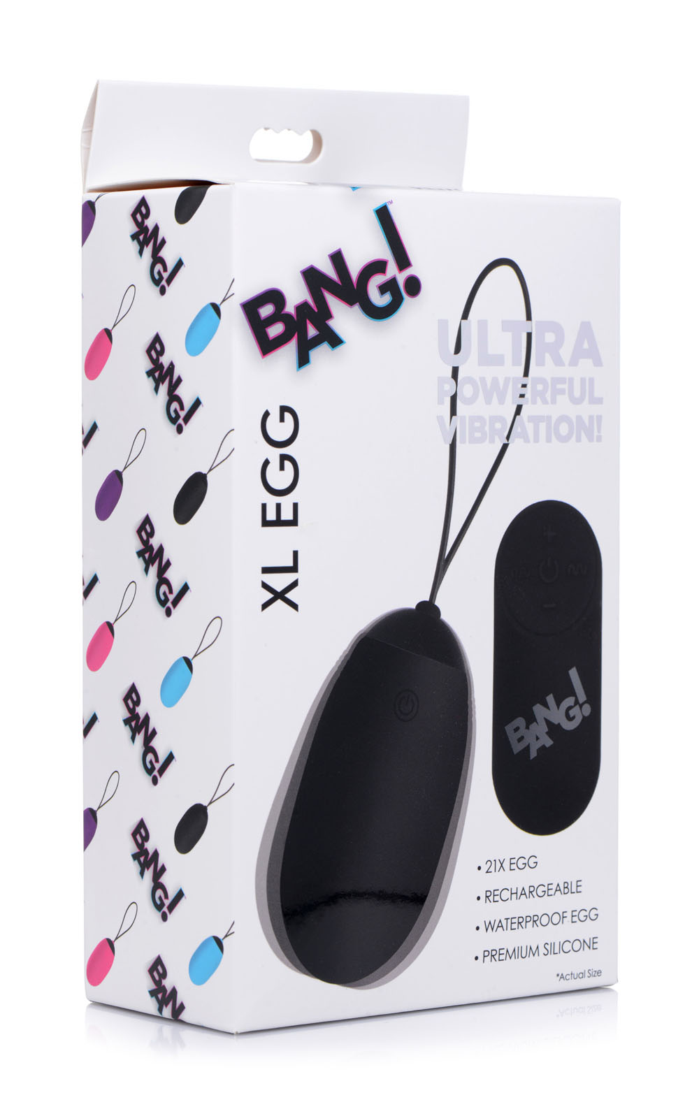 7nGeWbE3kRl2FLOJaHRZ5u8yDeuhFdEF Bang XL Silicone Vibrating Egg - Black - Image 1