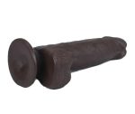 Real Skin 7.5" Dual Layer Dildo - Dark Brown - Image 9