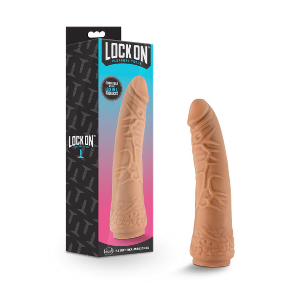 84eZnXx7BDG6fndHDSLpTSBzIBxFxEPe Lock on - 7.5 Inch Realistic Lock on Dildo - Mocha - Image 1