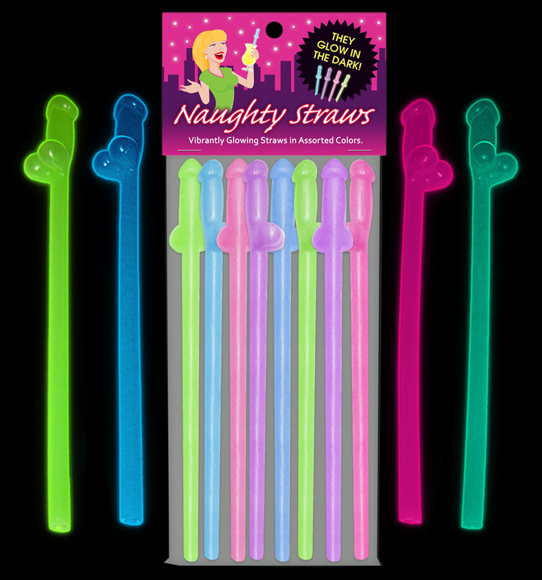 8679611c00bc0502174dabb476211789 Glow-in-the-Dark Naughty Straws - Image 1