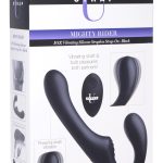 10x Mighty Rider Vibrating Strapless Strap-on Black