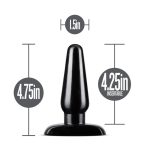 Anal Adventures - Basic Anal Plug - Medium - Black - Image 3