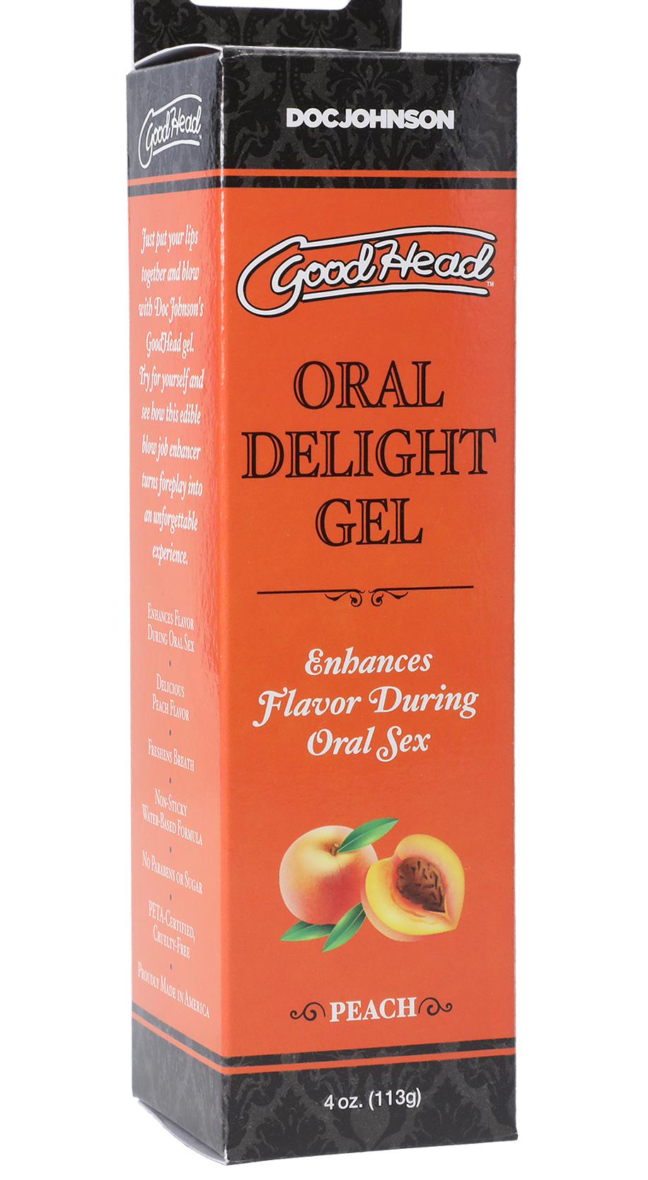 8AbDS5F81QW0X2RqHB3ESG9Xf0h92Oo3 Goodhead - Oral Delight Gel - Peach - 4 Oz. - Image 1