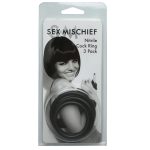 Sex and Mischief Nitrile Cock Rings 3 Pack - Image 3