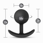 Anal Adventures - Platinum - Silicone Vibra Plug - Black - Image 6