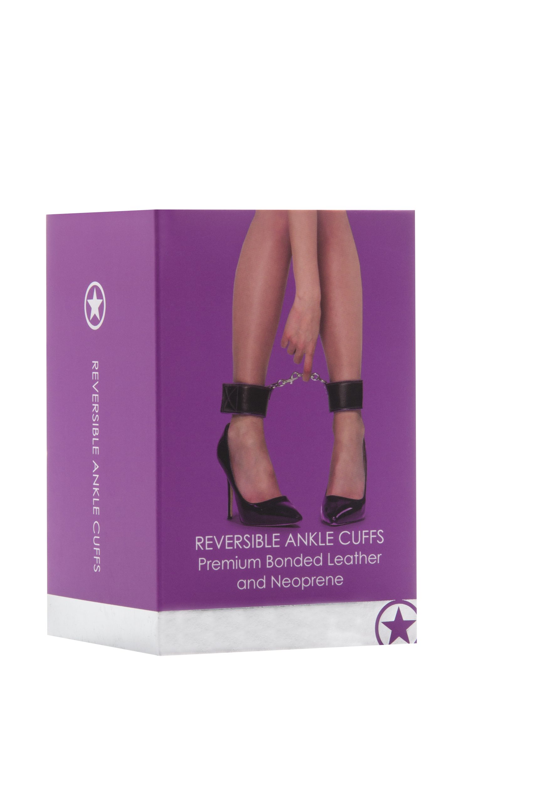 8KhsJghYzBjWfUeYjFAXE4DMI0vqDW45 Reversible Ankle Cuffs Premium Bonded Leather and Neoprene - Purple - Image 1