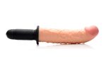 The Curved Dicktator 13 Mode Vibrating Giant Dildo Thruster - Flesh - Image 2