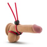 Stay Hard - Silicone Double Loop Cock Ring - Red - Image 4