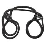 Japanese Style Bondage - Cotton Wrist or Ankle Cotton Cuffs - Black - Image 2