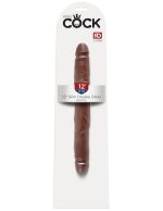 King Cock 12 Inch Slim Double Dildo - Brown - Image 3