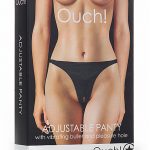 Adjustable Panty With Vibrating Bullet and Pleasure Whole - Black