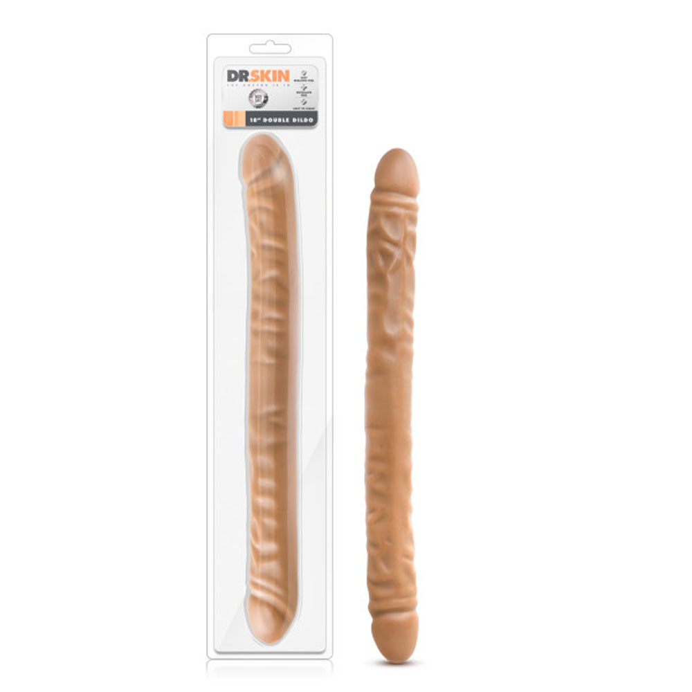 8z3xqZNhtTK3Isj6TJp4HWEufHW45KJG Dr. Skin - 18 Inch Double Dildo - Mocha - Image 1