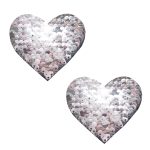 Sequin Medusa Magic Flip Black to Silver I Heart U Nipztix Pasties - Image 2