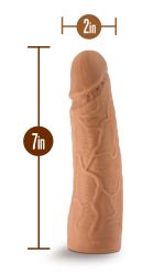 Lock on - Dynamite - 7 Inch Dildo With Suction Cup Adapter - Mocha - Image 3