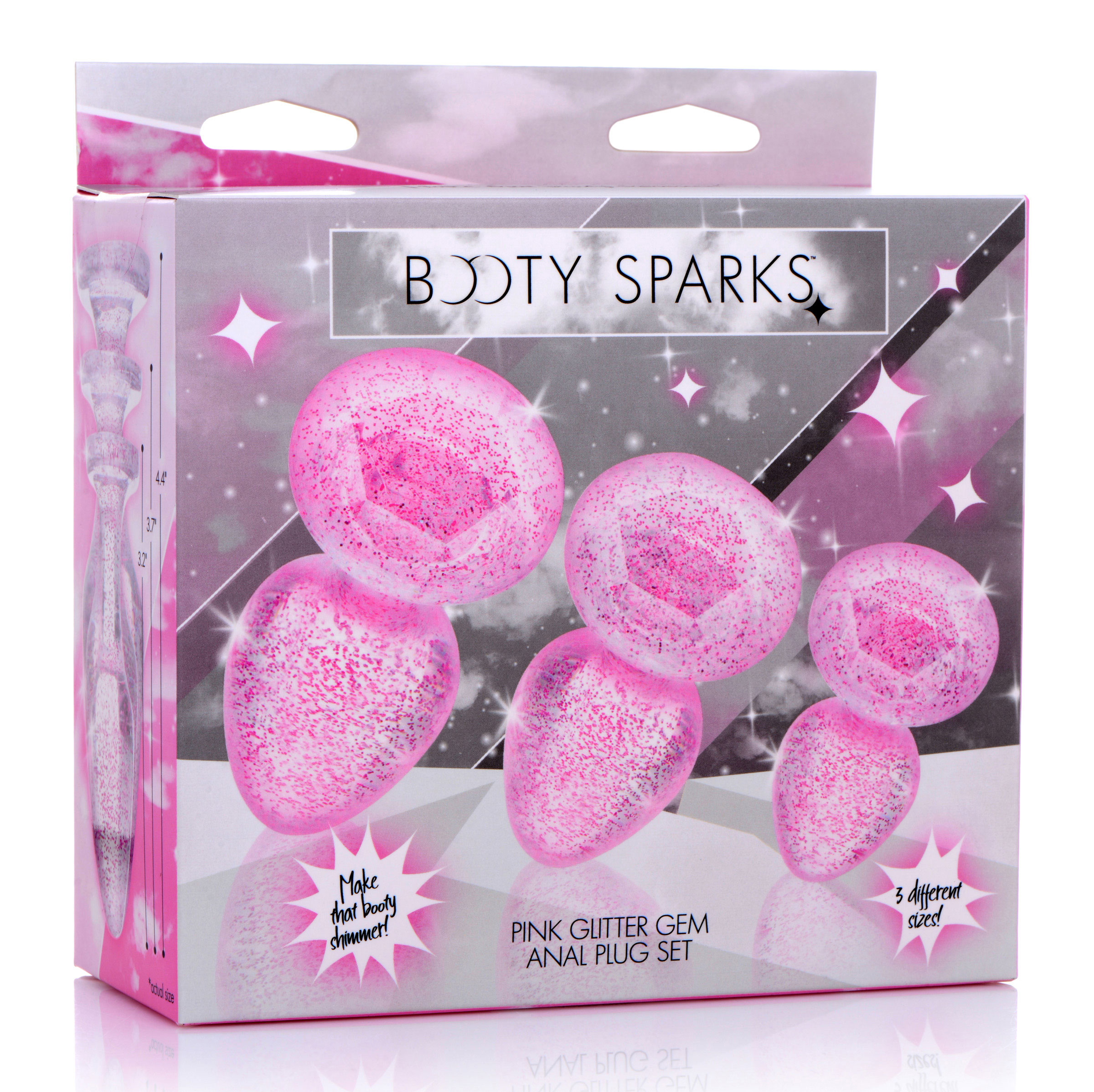 9EN1w675V1rpCsQEz0Kp8NJVWw43Umwx Glitter Gem Anal Plug Set - Pink - Image 1