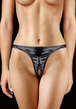 Adjustable Panty With Vibrating Bullet and Pleasure Whole - Black - Image 2
