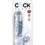 King Cock Clear ​6 Inch Cock With Balls