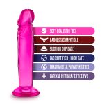 B Yours - Sweet n' Small 6 Inch Dildo With Suction Cup - Pink - Image 7
