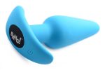 21x Silicone Butt Plug With Remote - Blue - Image 2